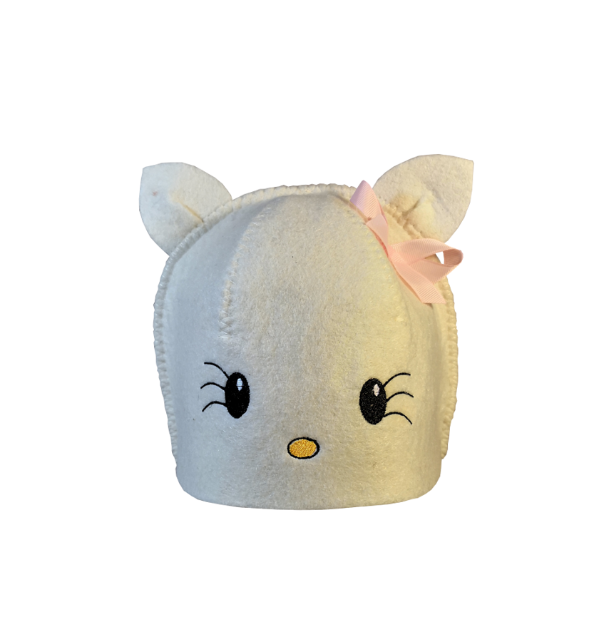 Детская шапка для бани "Кошка"
