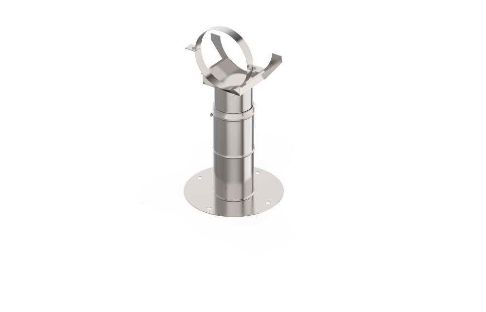 Кронштейн опортый телескопический (D = 115 mm, 20 - 35 см, нержавеющая сталь)