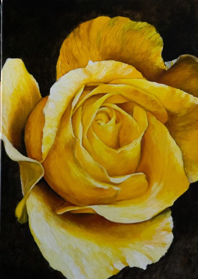 Glezna "Dzeltenā roze"