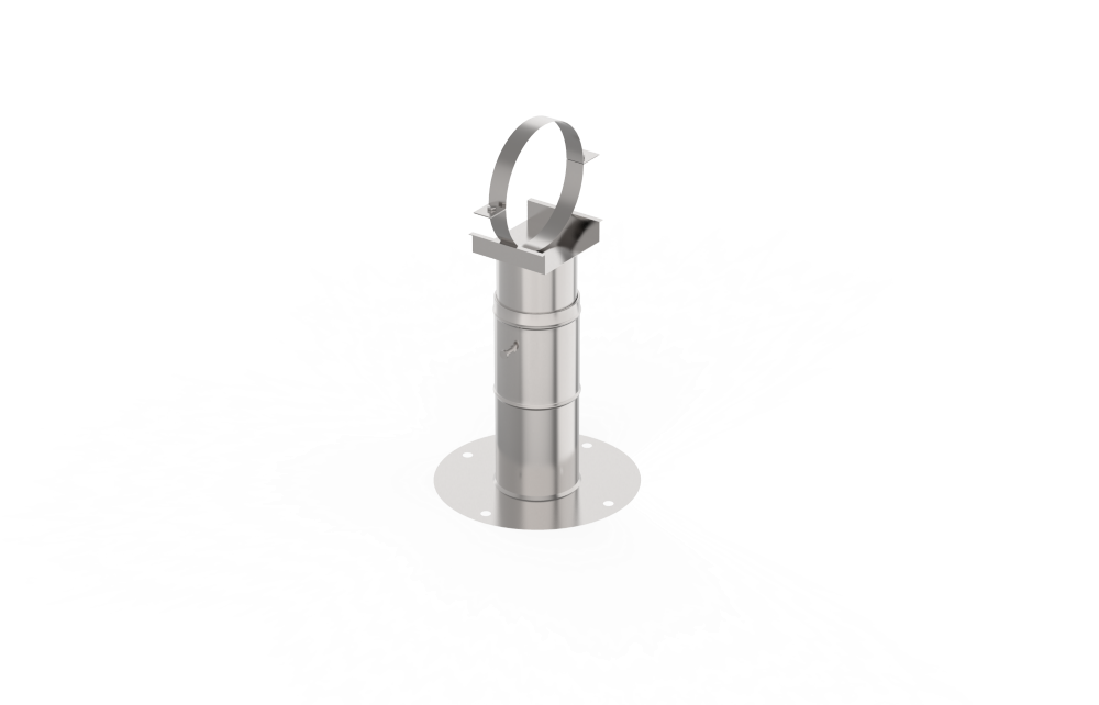 Кронштейн стеновой телескопический (D = 150 mm, 20 - 35 см, нержавеющая сталь)