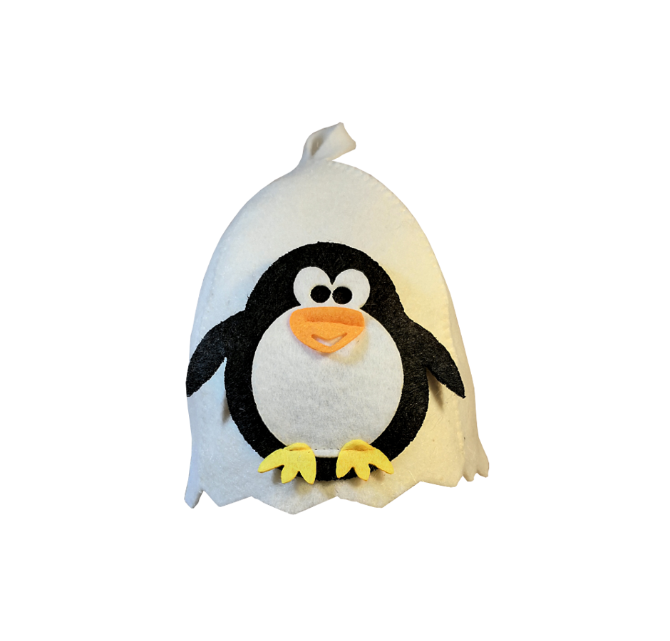 Детская шапка для бани "Пингвин"