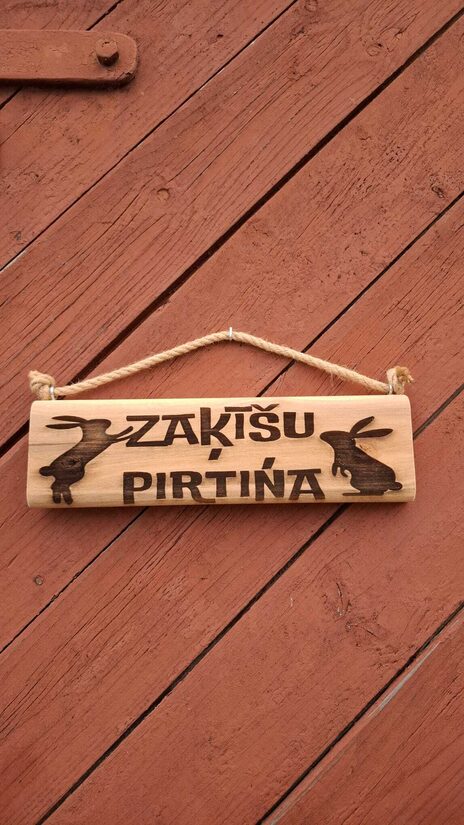 Pirts plāksne "Zaķīšu pirtiņa"