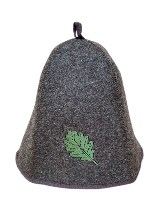 Sauna hat "Oak leaf" (thick felt)