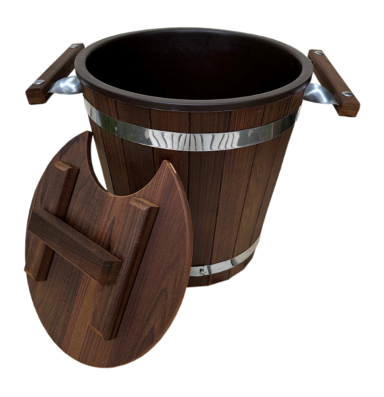 Pirts koka spainis ar plastmasas ieliktni (20 l, liepa)