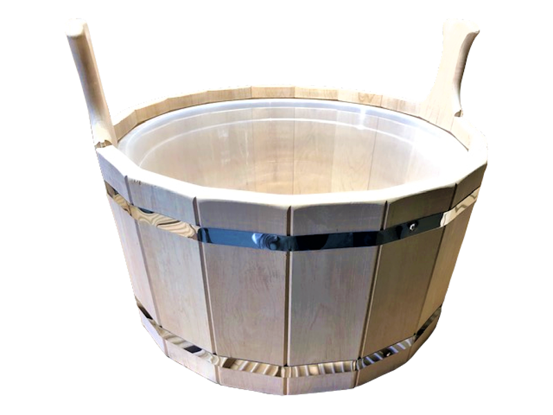 Sauna bowl with plastic insert (20l; black alder)