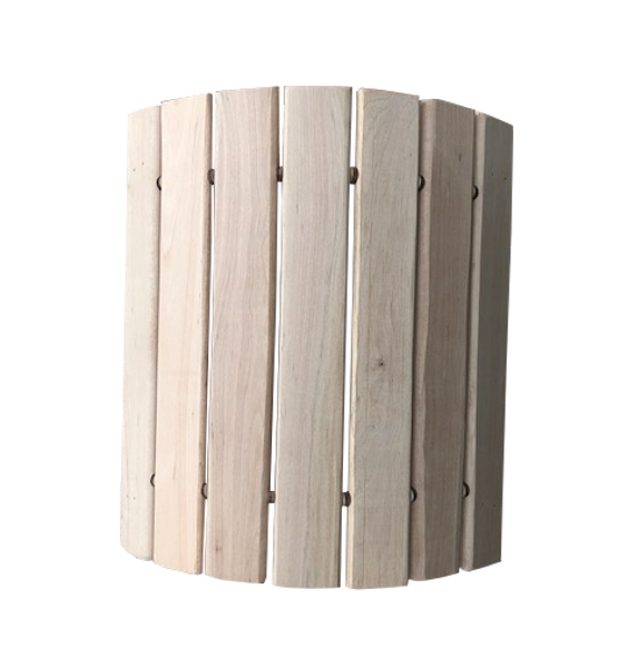 Деревянный абажур для бани и сауны (угловой; ольха)