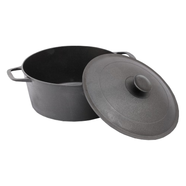 Čuguna katls ar vāku (5 l)
