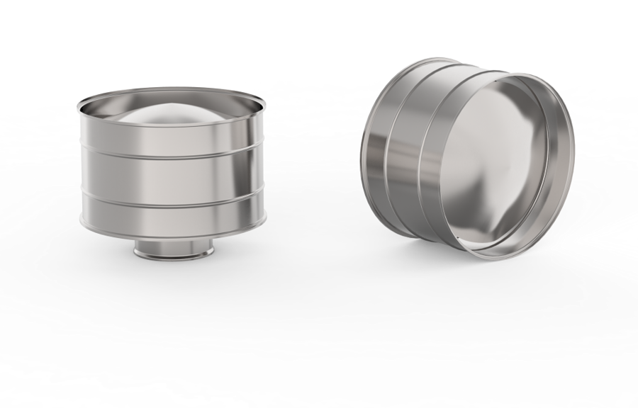 Dūmvada deflektors (D = 130 mm; nerūsējošais tērauds 0,5 mm)