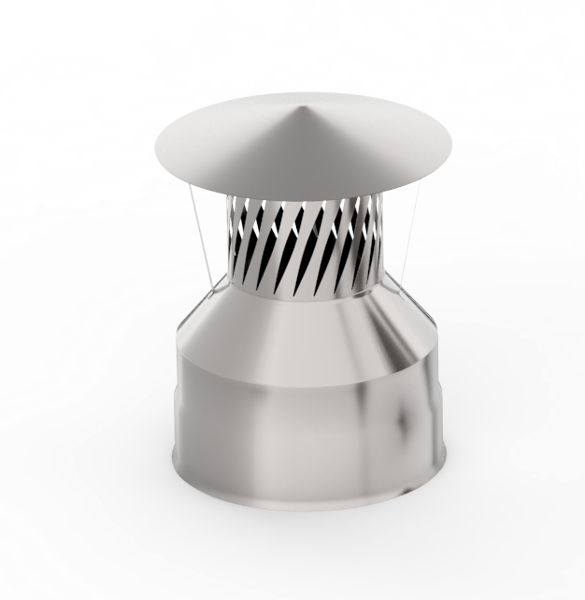 Заглушка верхняя с зонтом и искрогасителем (130 мм/200 мм)