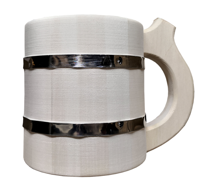 Wooden mug with stainless steel insert (1 l; linden)