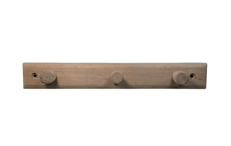 Деревянная вешалка с 3 крючками (ольха)