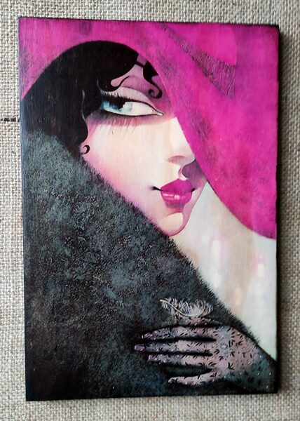 Koka panno "Rozā sapnis" (roku darbs)