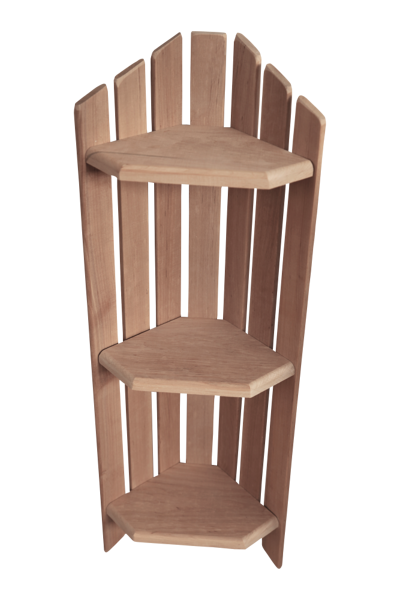 Wooden 3-tier shelf (black alder)