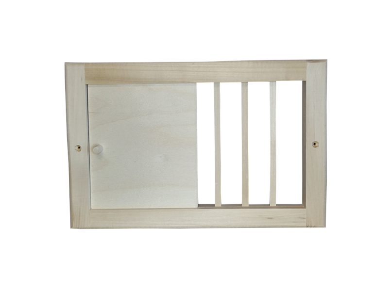 Вентиляционная решетка с задвижкой (385x250x30 mm; липа)