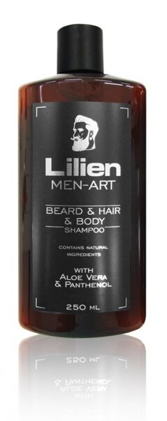 Lilien vīriešu dušas želeja matiem, bārdai un ķermenim "BLACK", 250ml