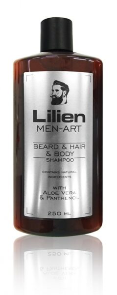Lilien vīriešu dušas želeja matiem, bārdai un ķermenim "SILVER", 250ml