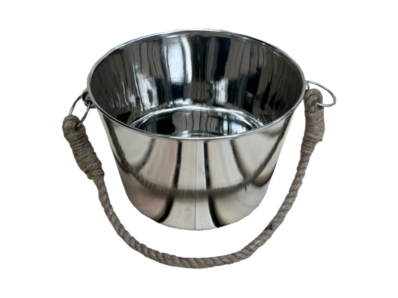 Stainless steel sauna pail (4 l)