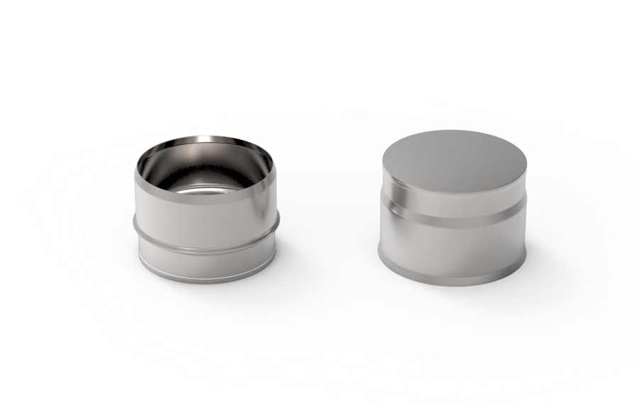 Noslēgvāks (D = 130 mm; nerūsējošais tērauds)