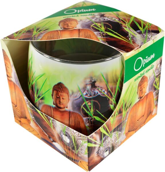 Aromātiskā svece "Opium" stikla traukā
