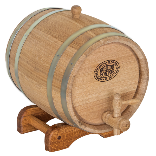 Curved oak barrel on stand (5 l)