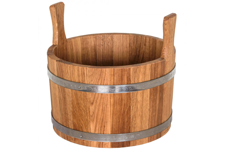 Oak sauna pail without insert (10 l)