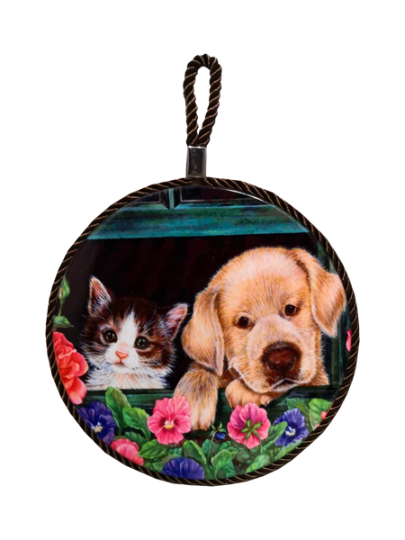 Decorative coaster for cups and glasses