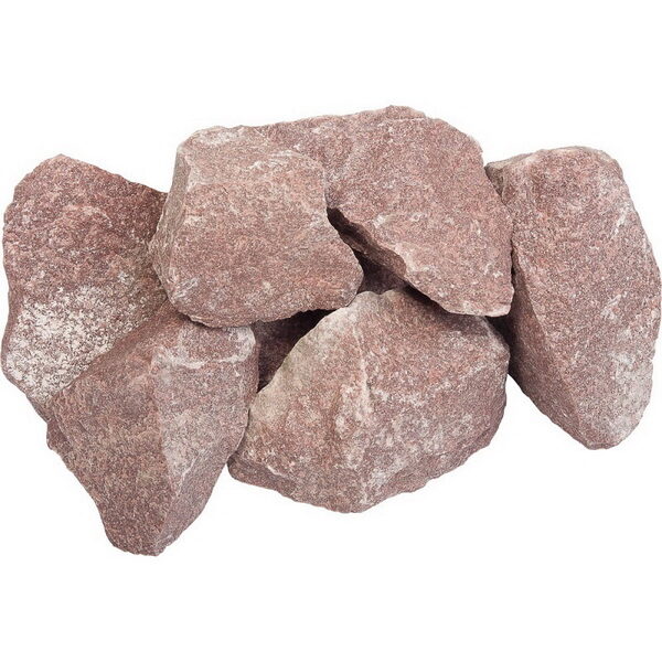 Sauna stones "Red quartzite" (70-150 mm; 20 kg)