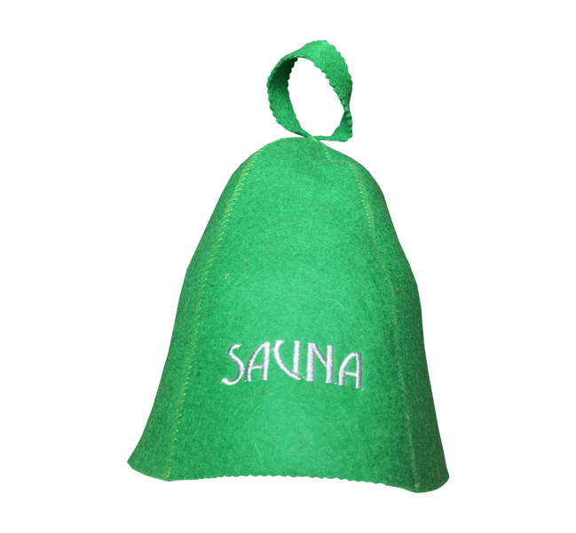 Шапка для бани "Sauna" (зеленая)