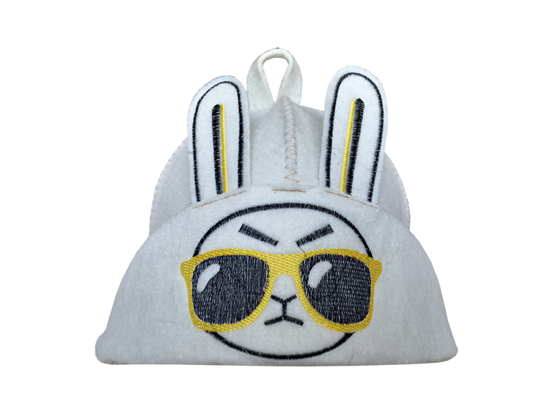 Sauna hat "Hare" (white)