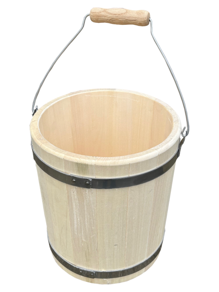 Wooden sauna bucket without insert (15l; linden)