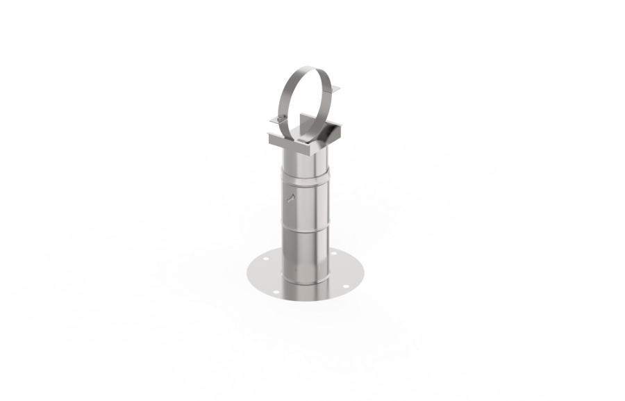 Кронштейн стеновой телескопический (D = 200 mm, 40 - 75 см, нержавеющая сталь)