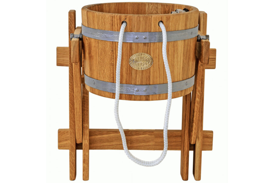 Oak sauna shower bucket "waterfall" without insert (10 l)