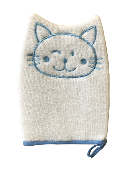 Детская губка-перчатка "Котик"