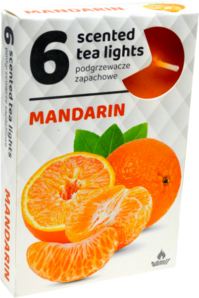 Tējas sveces "Mandarīns" (6 gab.)