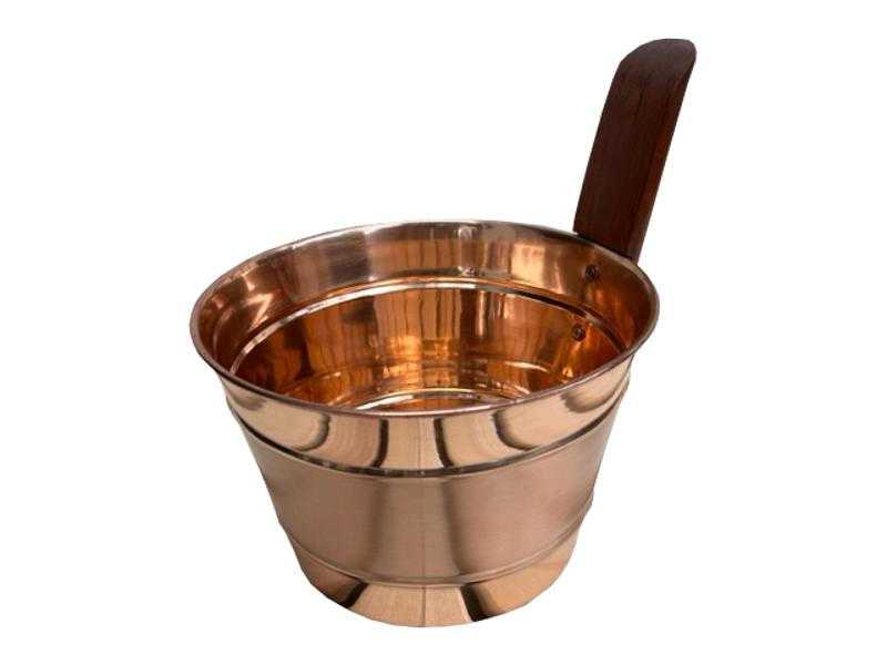 Copper sauna pail (4 l)