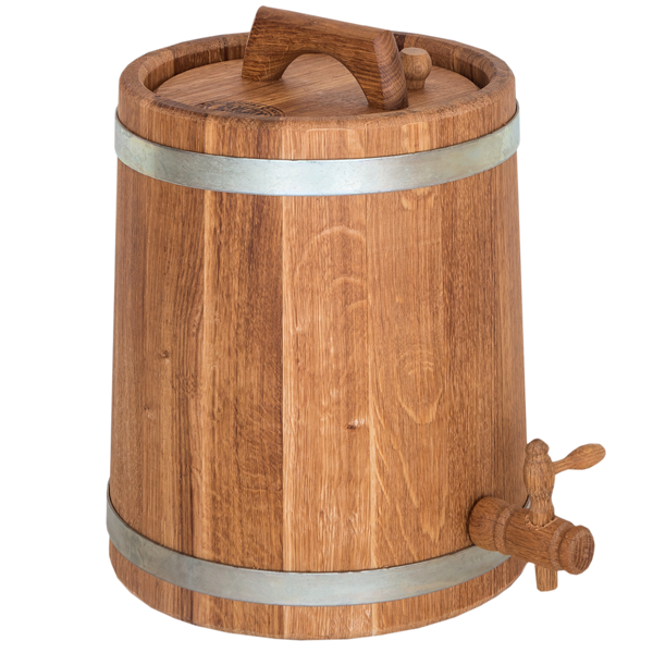 Vertical cone-shaped oak barrel (15 l)