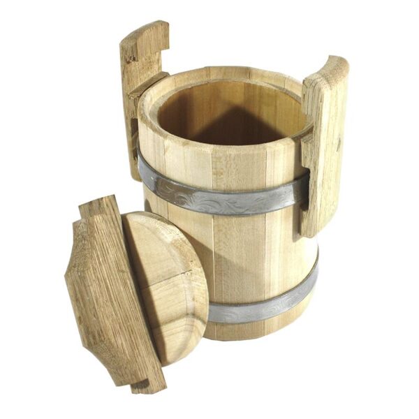 Wooden barrel with a lid for honey (1 l; linden)