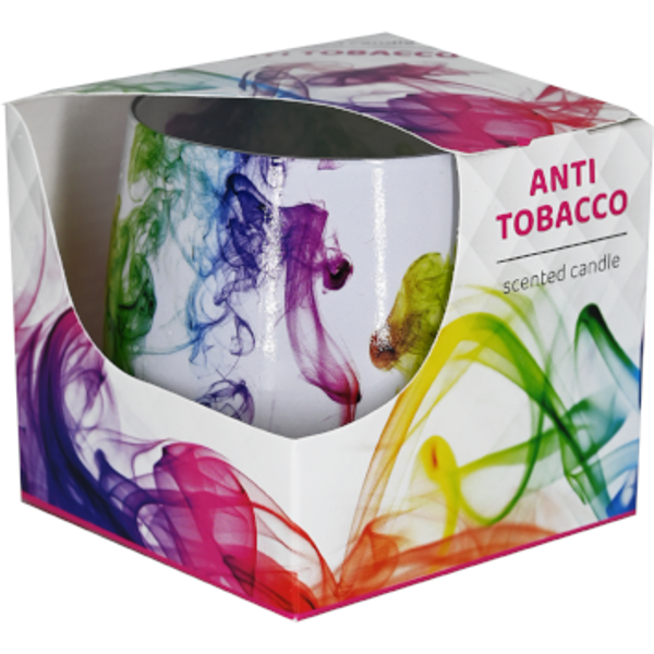 Aromātiskā svece "Anti-Tobacco" stikla traukā