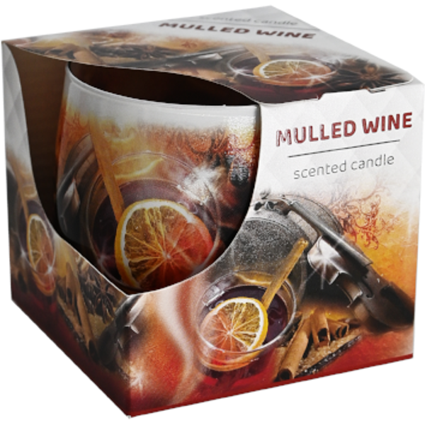 Aromātiskā svece "Karstvīns" stikla traukā