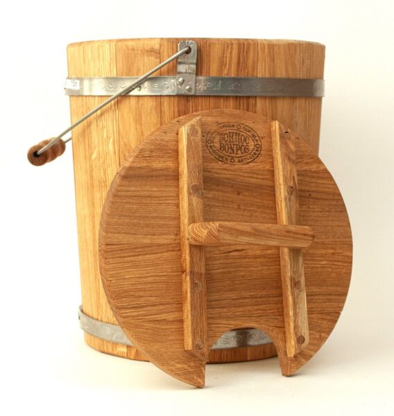 Bucket for sauna brooms (oak, 15 l)