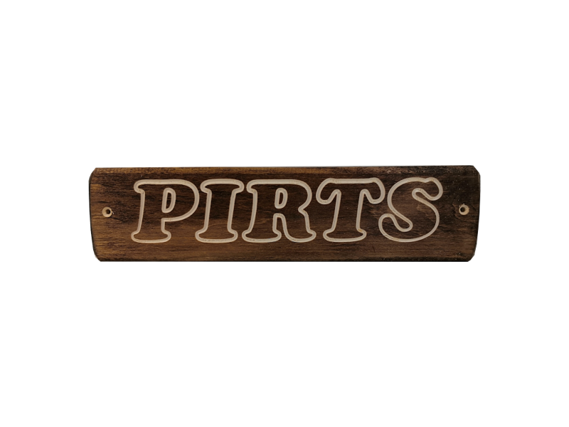 Koka plāksnīte "Pirts"