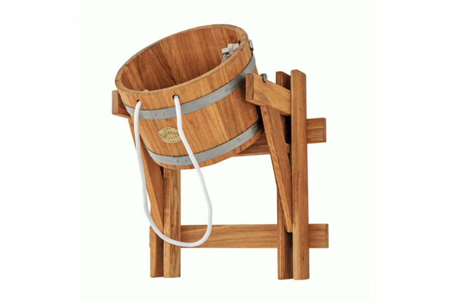 Oak sauna shower bucket "waterfall" without insert (23 l)